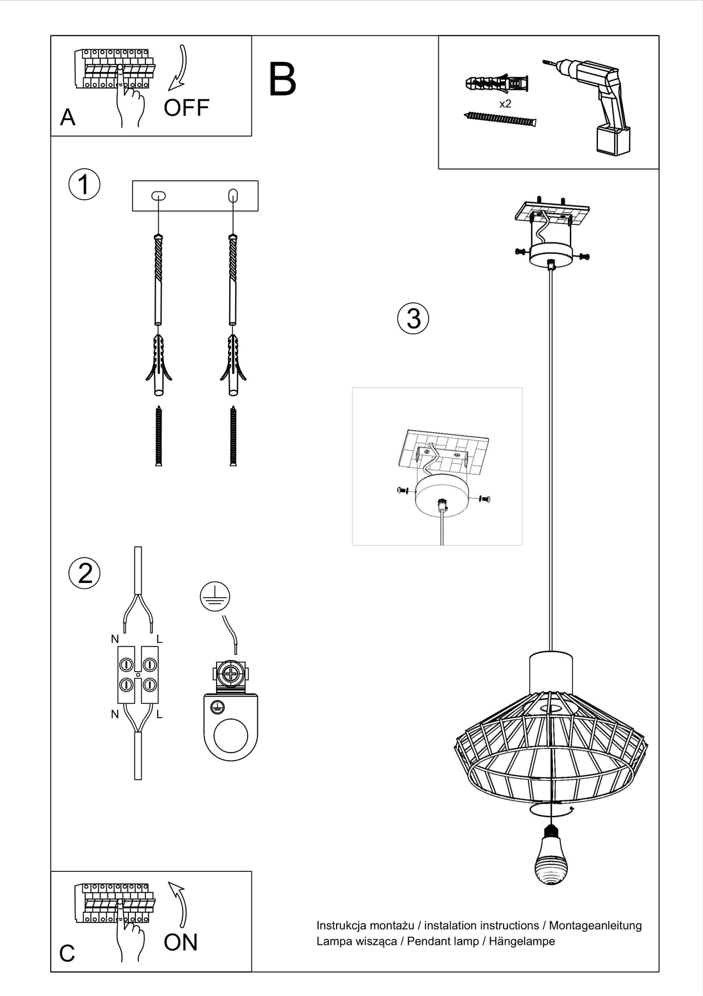 Pendant lamp NELSON