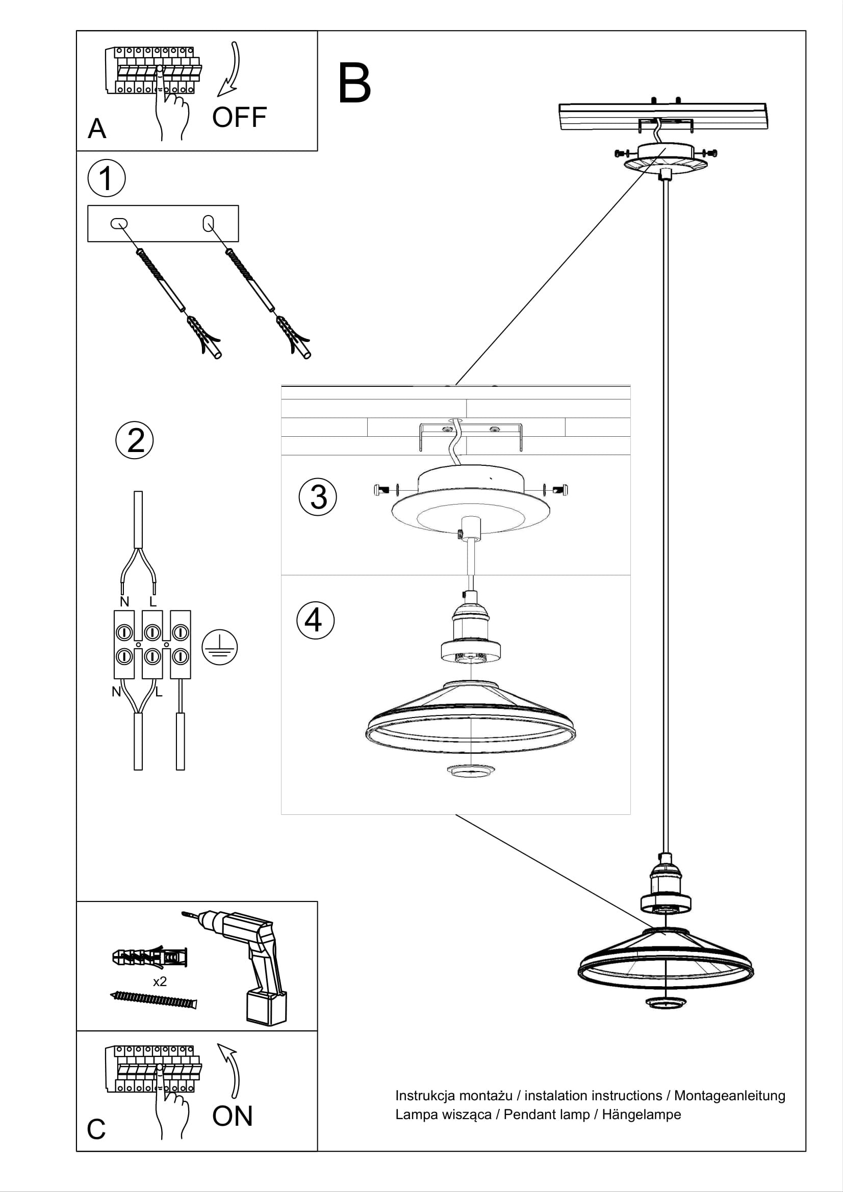 Pendant lamp MARE 1