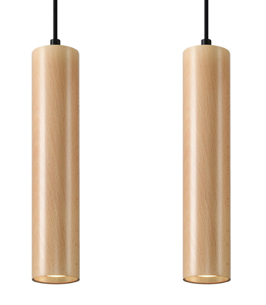 Pendant lamp LINO 2 wood