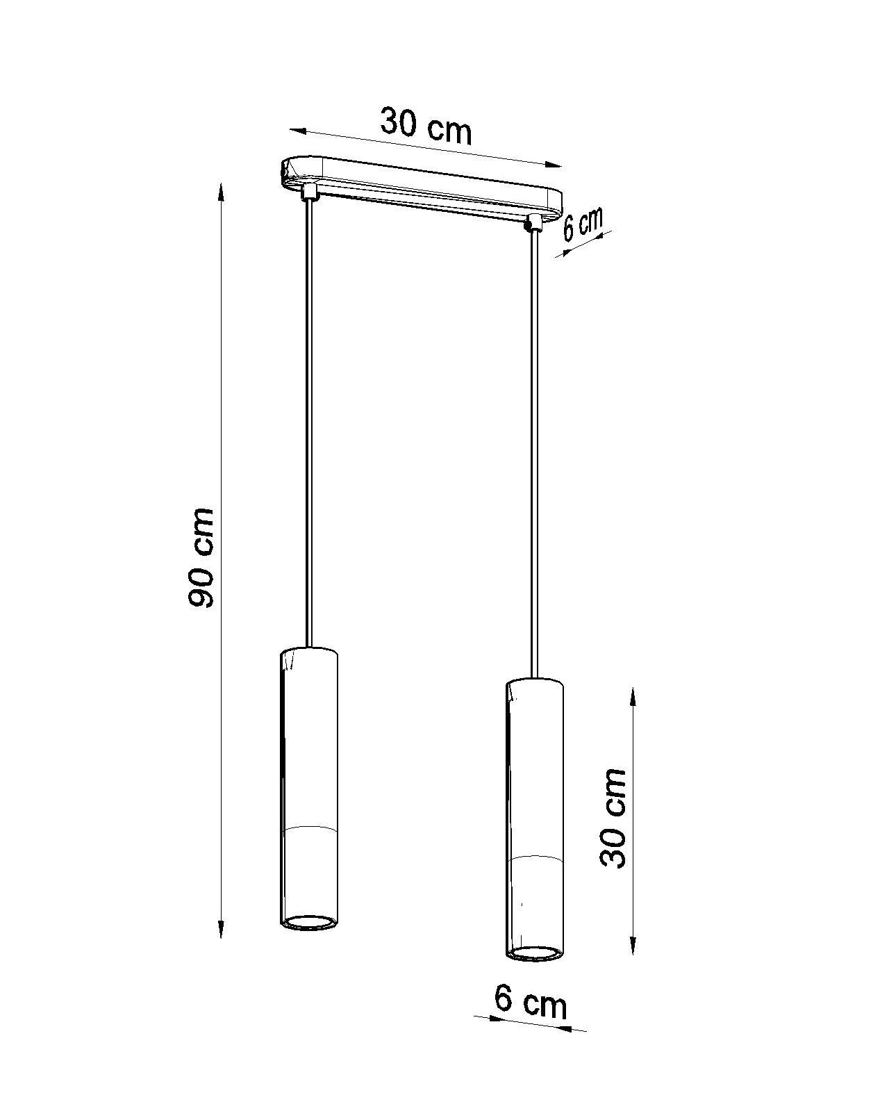 Pendant lamp BORGIO 2 white