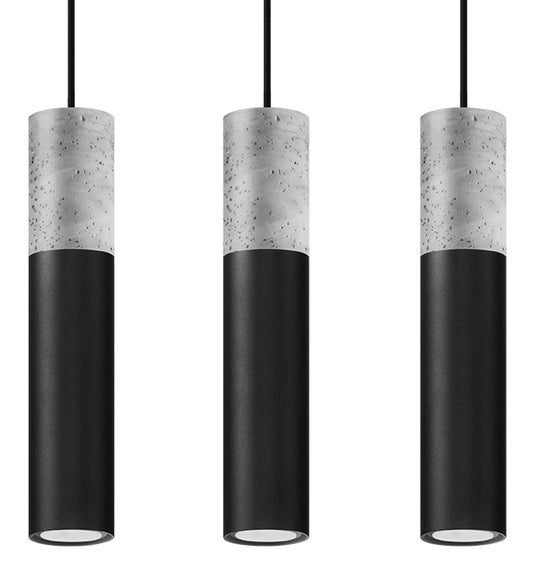 Pendant lamp BORGIO 3 black