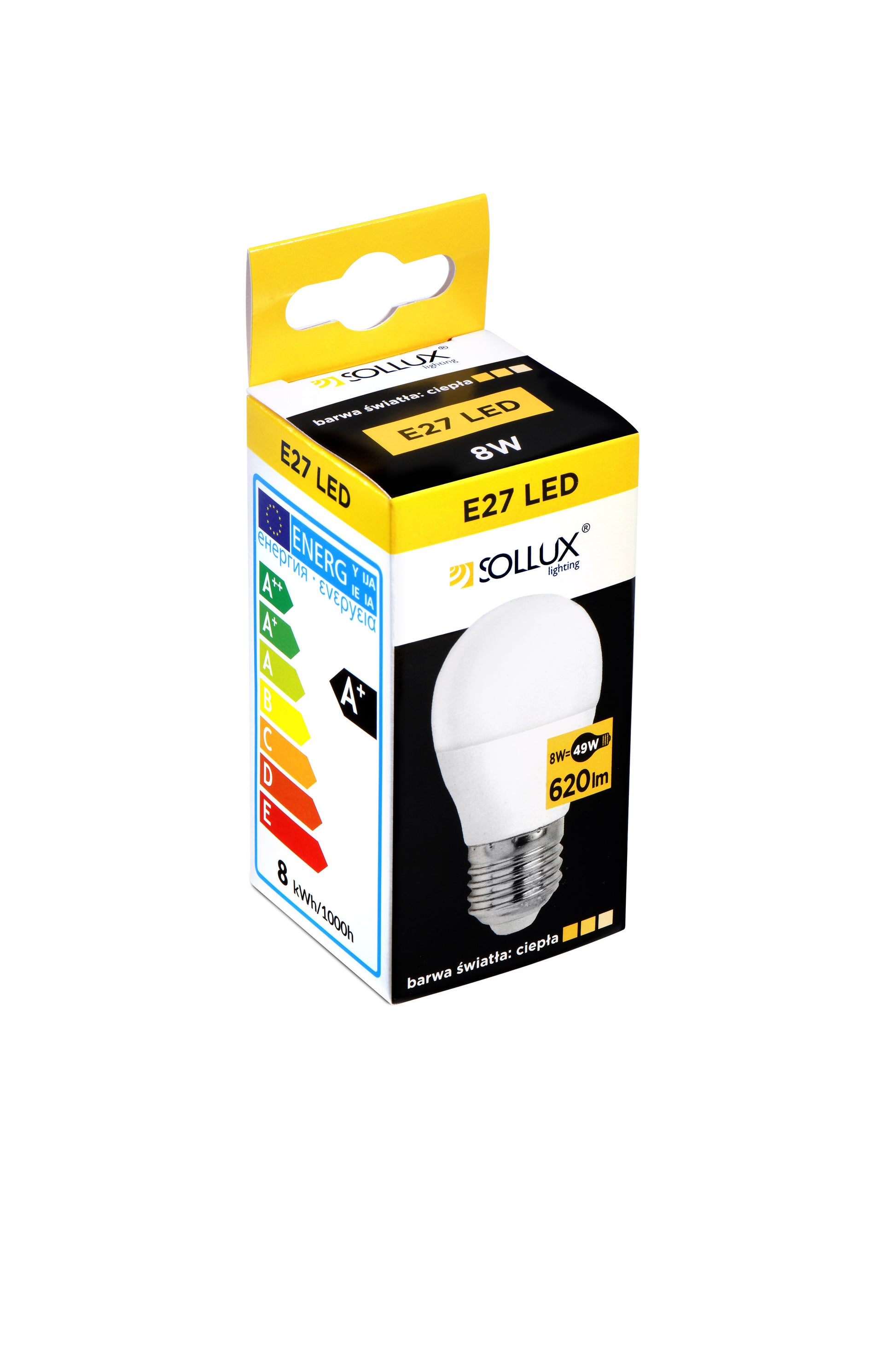 LED bulb E27 3000K 8W 620lm