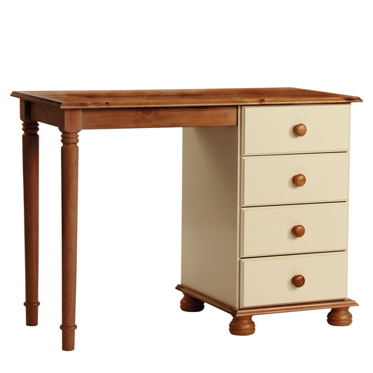 Copenhagen  Single Dressing Table in Cream/Pine