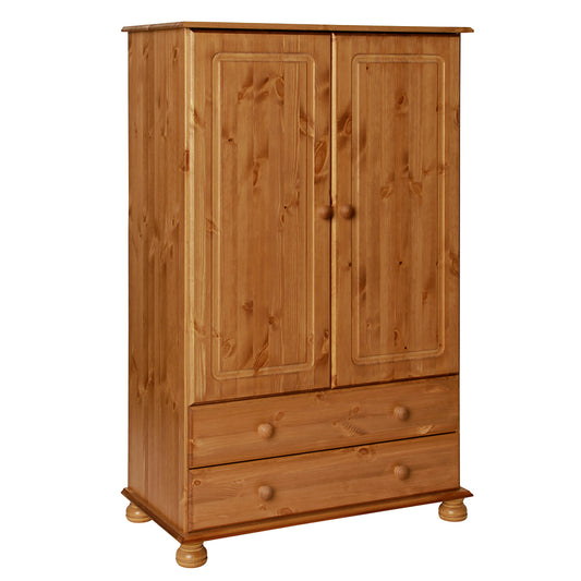 Copenhagen  2 Door 2 Drawer Combi Wardrobe in Pine