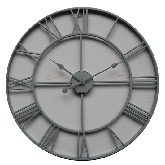 Grey Skeleton Wall Clock