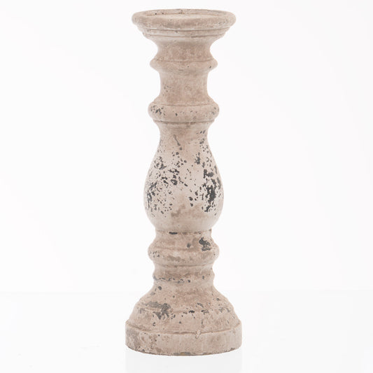 Stone Ceramic Column Candle Holder