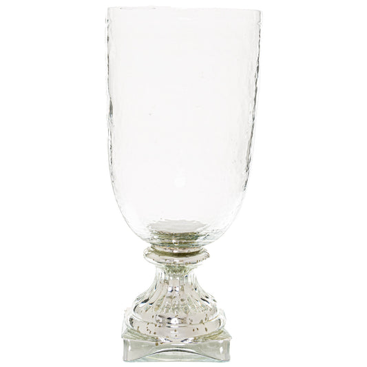 Silver Footed Hurricane Lamp