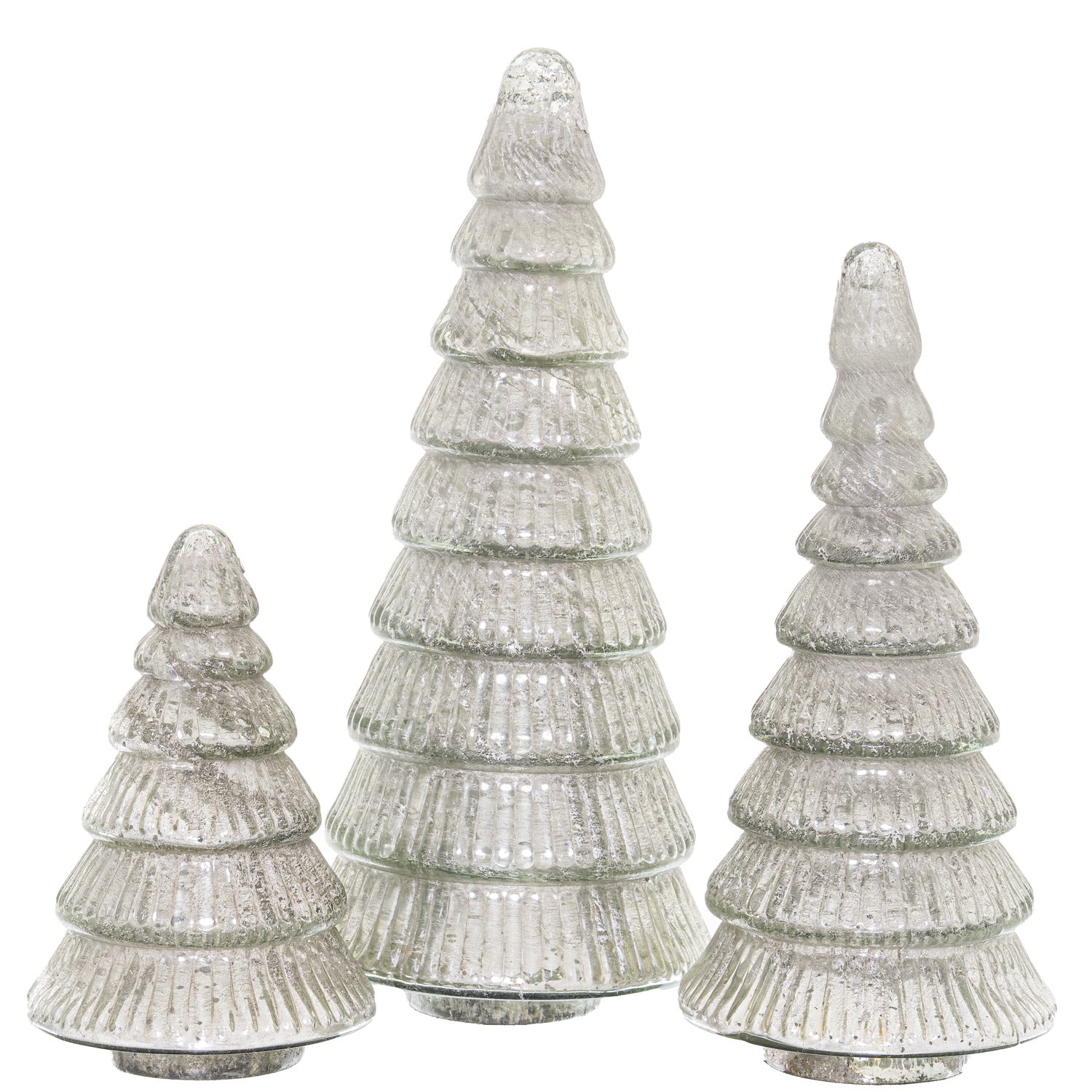 The Noel Collection Tiered Decorative Medium Glass Tree