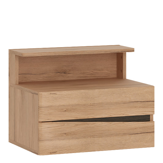 Kensington  2 Drawer Bedside Cabinet LH Drawer (wall fixing) in Oak