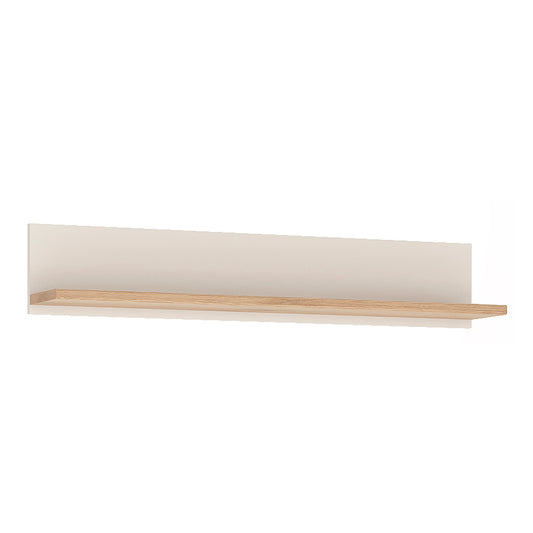 4KIDS 4kids 110 cm wall shelf in light oak and white high gloss