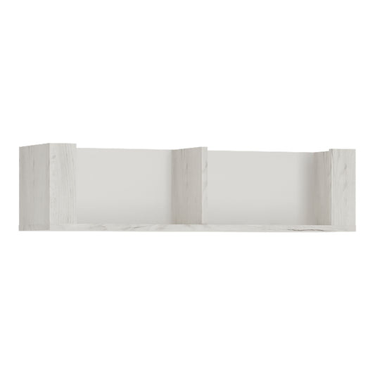 Angel  84cm Wall Shelf in White Craft Oak