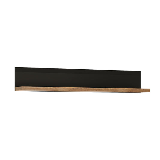 Havana  wall shelf in Lefkas Oak with matte black fronts