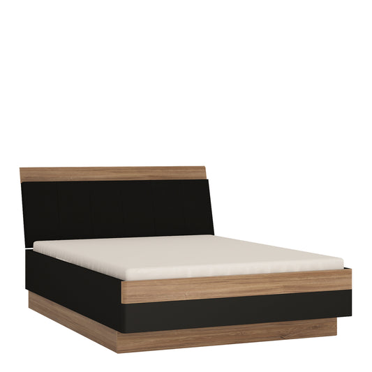 Monaco  140 cm double bed in Oak and Black