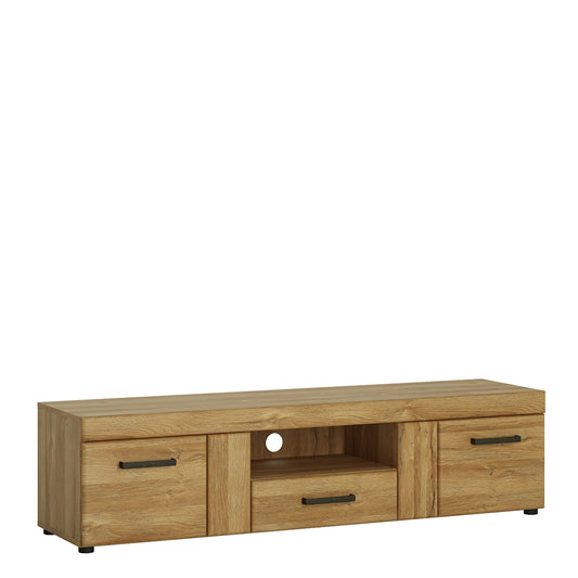 Cortina  2 door 1 drawer wide TV cabinet in Grandson Oak