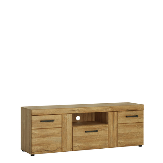 Cortina  2 door 1 drawer tall TV cabinet in Grandson Oak