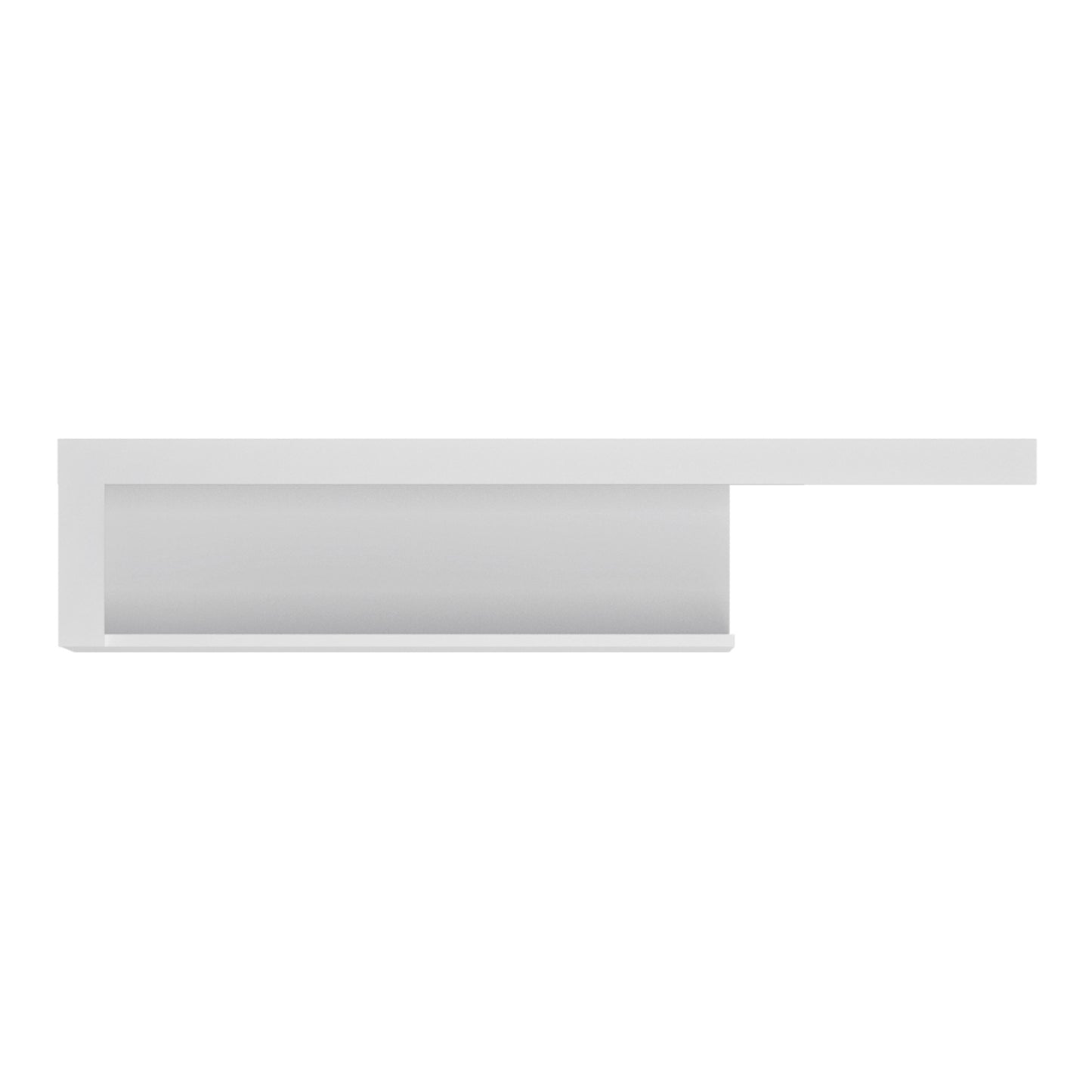 Lyon  130cm wall shelf in White and High Gloss