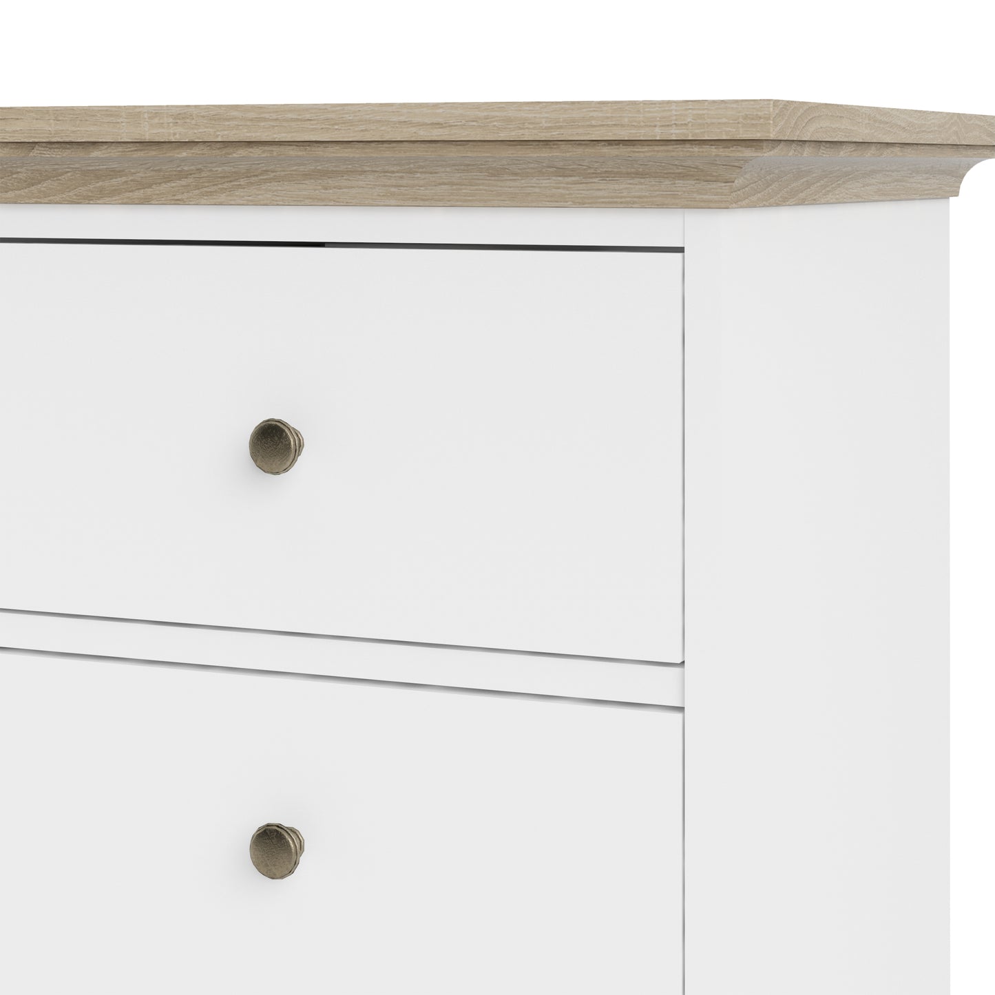 Paris  Chest of 4 Drawers in White and Oak