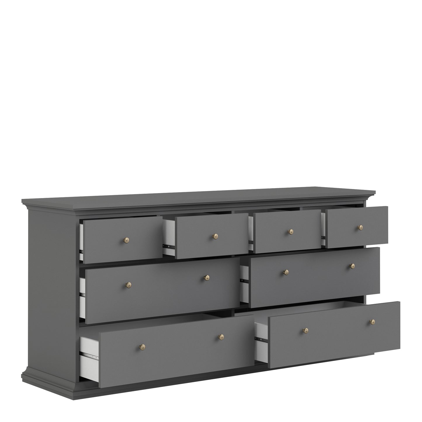 Paris  Chest of 8 Drawers in Matt Grey