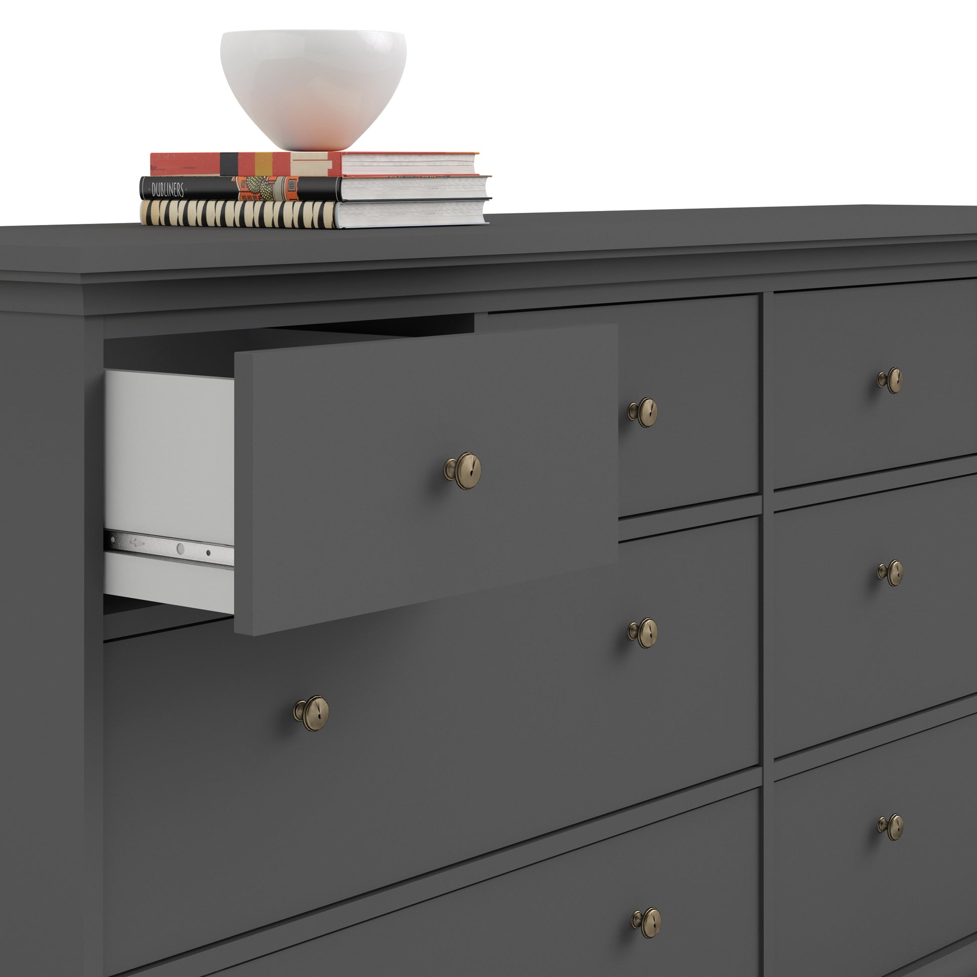 Paris  Chest of 8 Drawers in Matt Grey