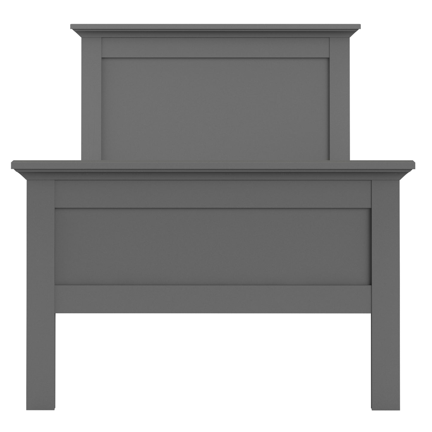 Paris  Single Bed (90 x 200) in Matt Grey