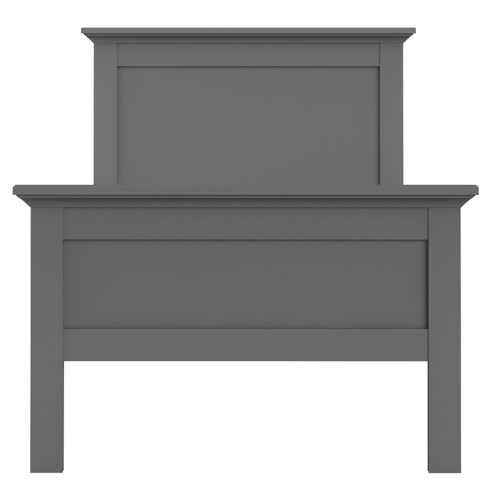 Paris  Single Bed (90 x 200) in Matt Grey