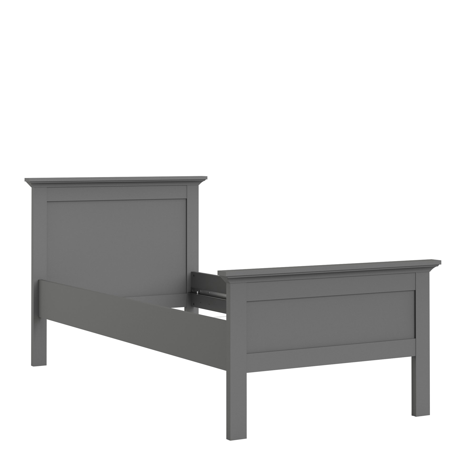 Paris  Single Bed (90 x 200) in Matt Grey