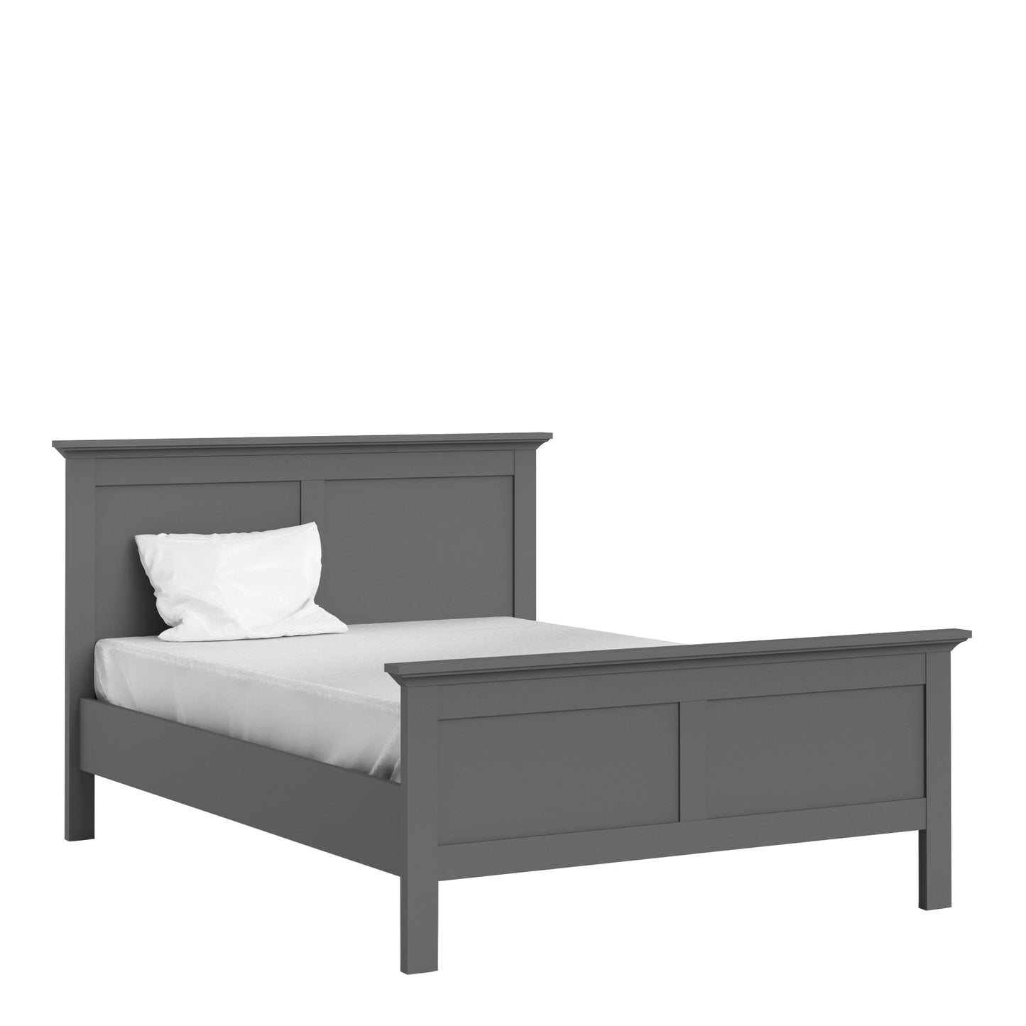 Paris  Double Bed 4ft6 (140 x 200) in Matt Grey