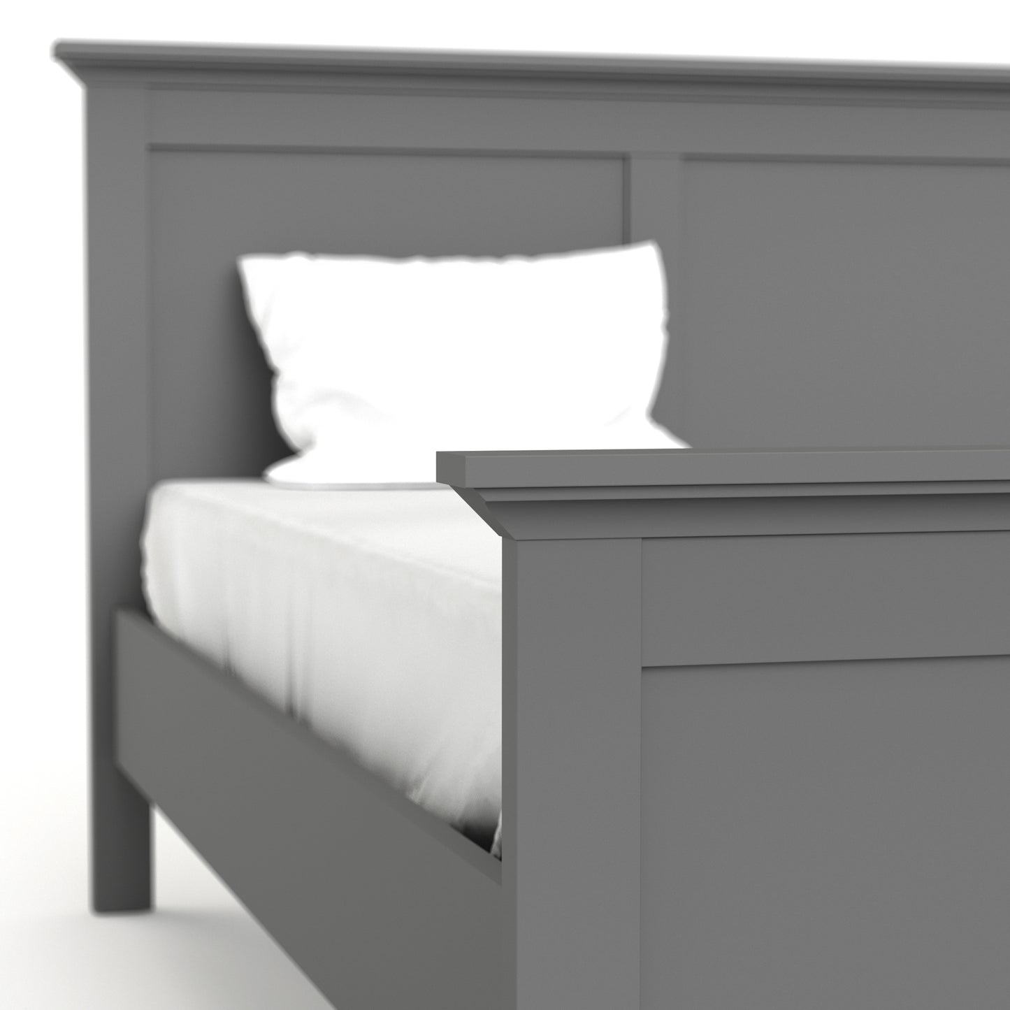 Paris  Double Bed 4ft6 (140 x 200) in Matt Grey