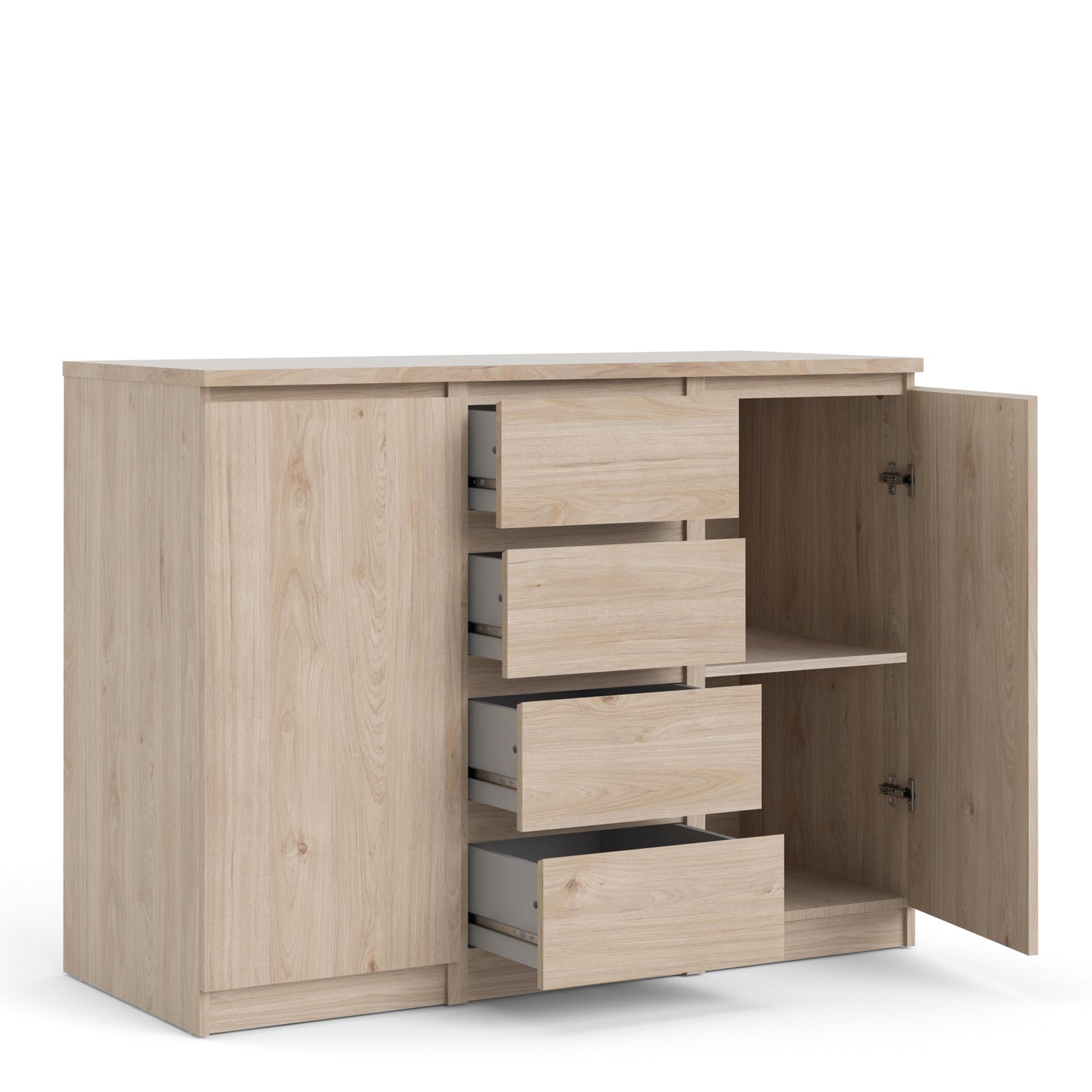 Naia  Sideboard 4 Drawers 2 Doors in Jackson Hickory Oak