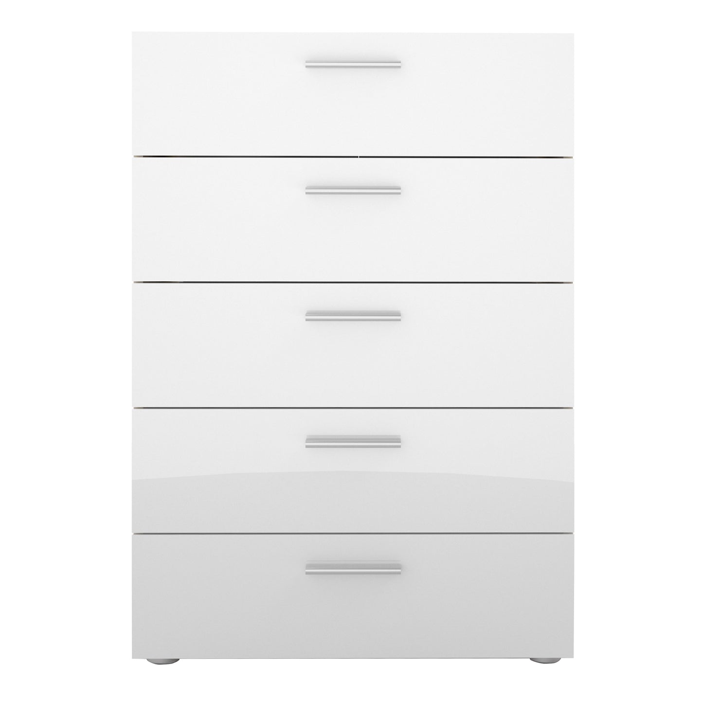 Pepe  Chest of 5 Drawers in Oak with White High Gloss