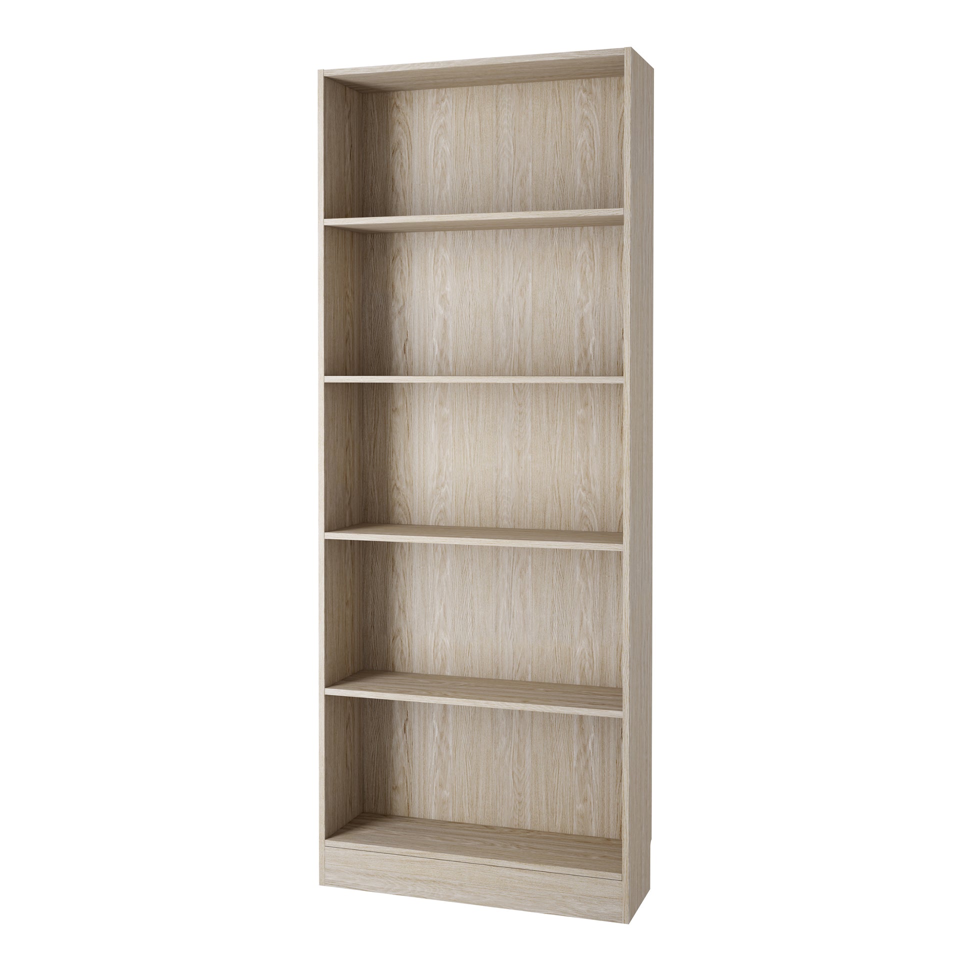 Basic  Tall Wide Bookcase (4 Shelves) in Oak