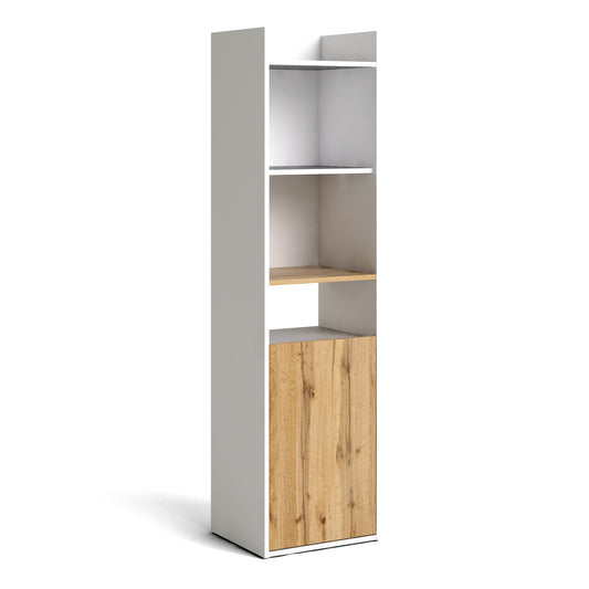 Function  Plus Bookcase in White and Wotan Light Oak