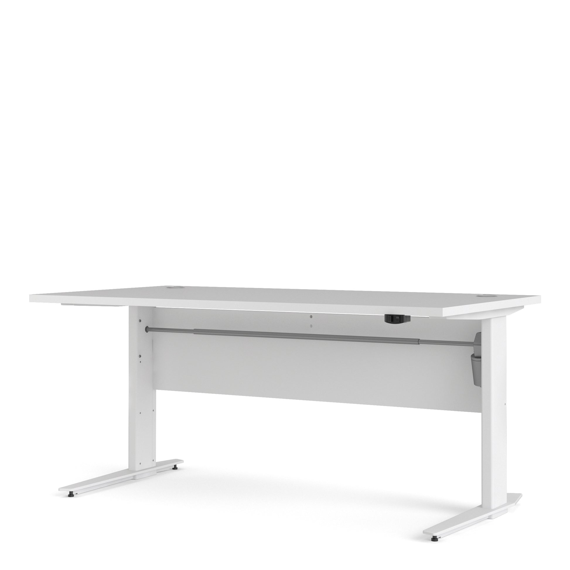 Prima  Desk 150 cm in White with Height adjustable legs with electric control in White