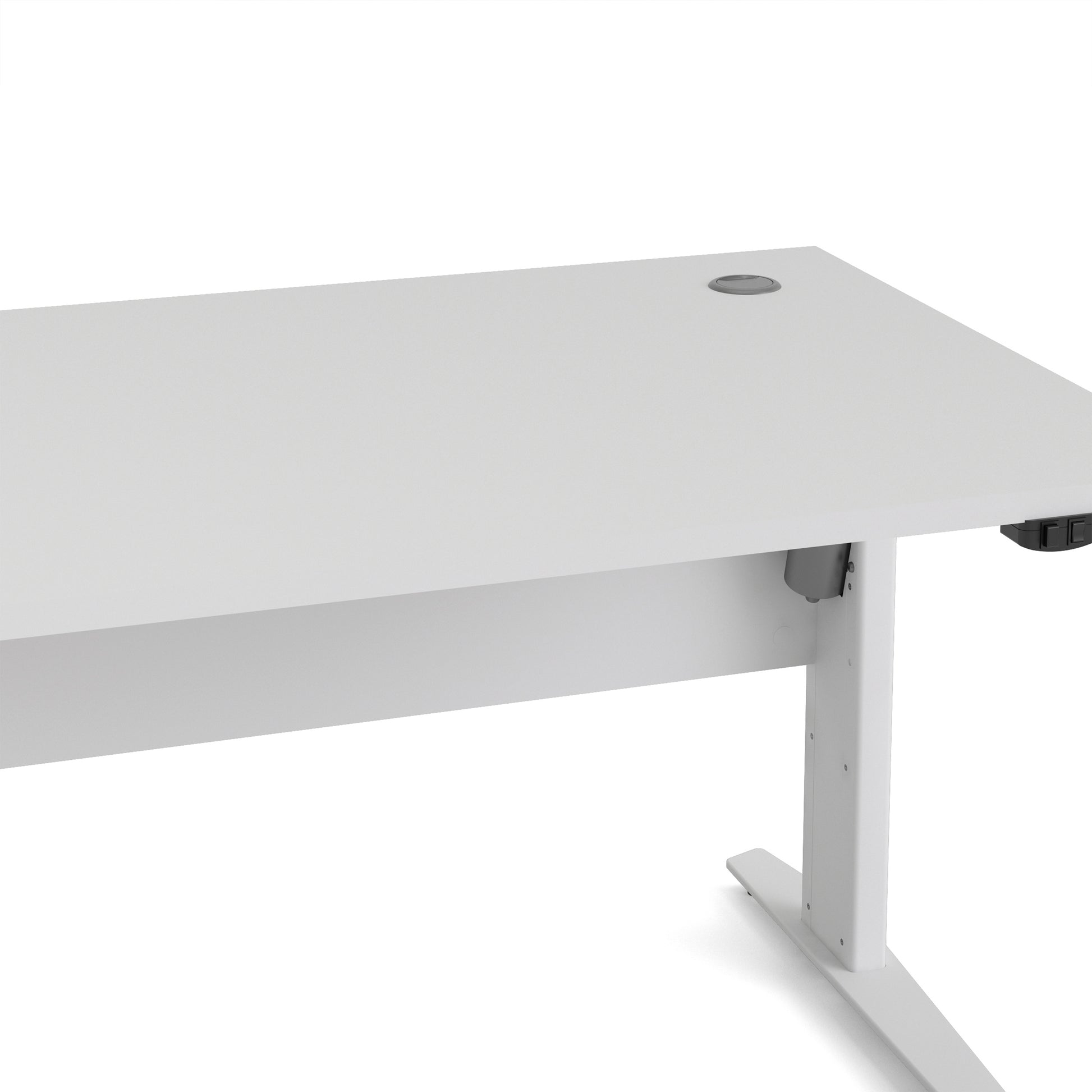 Prima  Desk 150 cm in White with Height adjustable legs with electric control in White