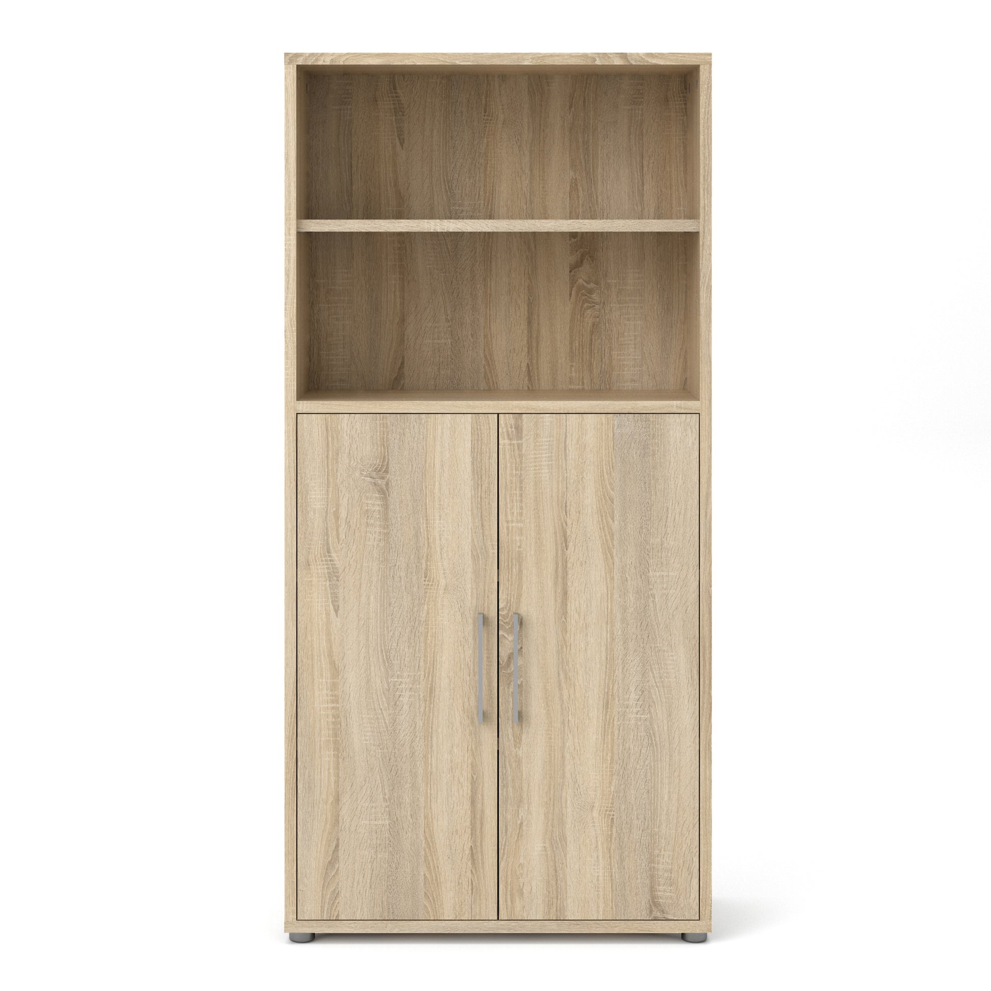 Prima  Bookcase 4 Shelves with 2 Doors in Oak