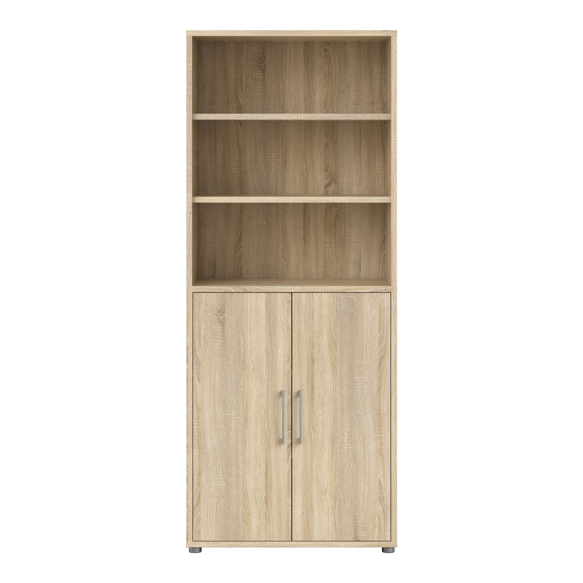 Prima  Bookcase 5 Shelves with 2 Doors in Oak