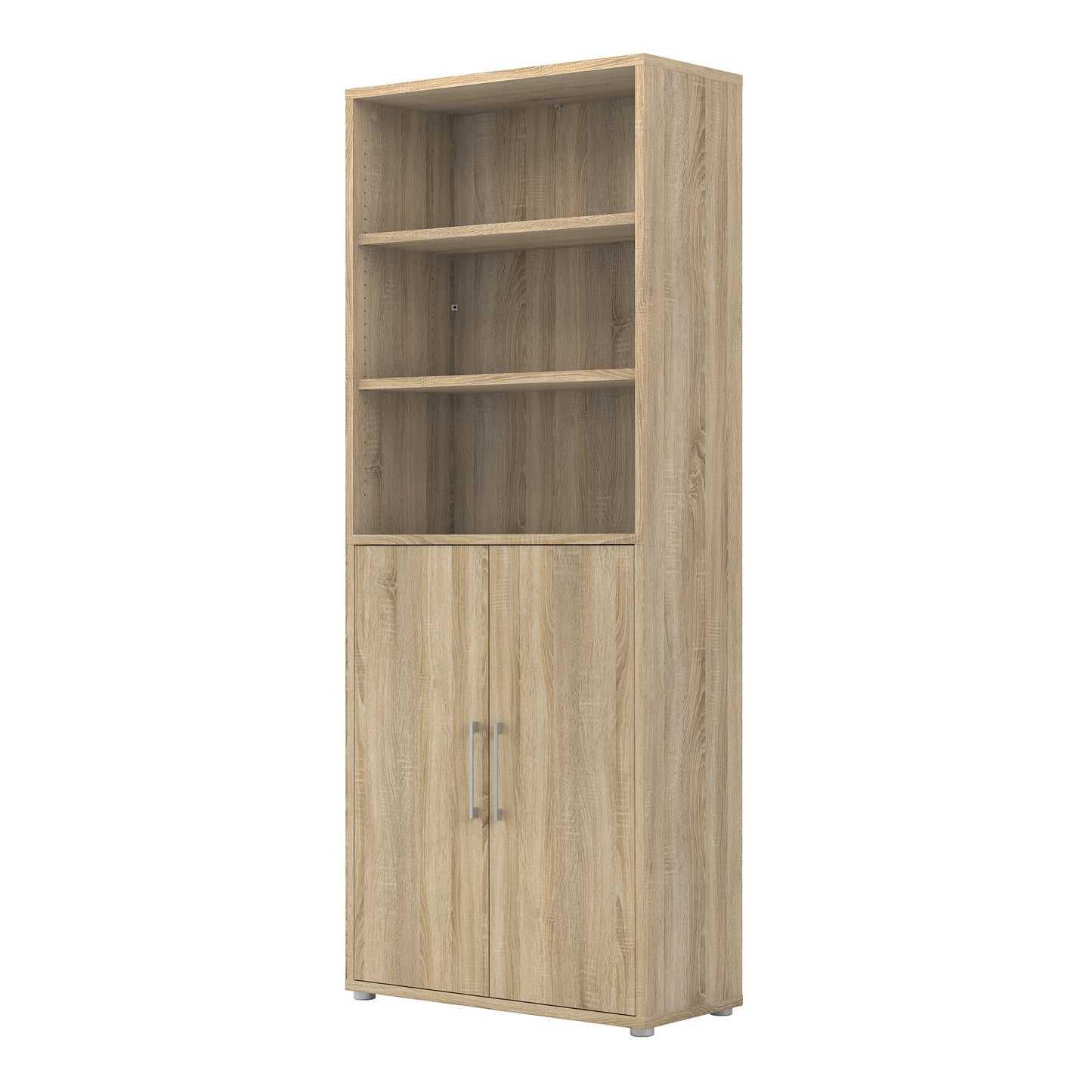 Prima  Bookcase 5 Shelves with 2 Doors in Oak