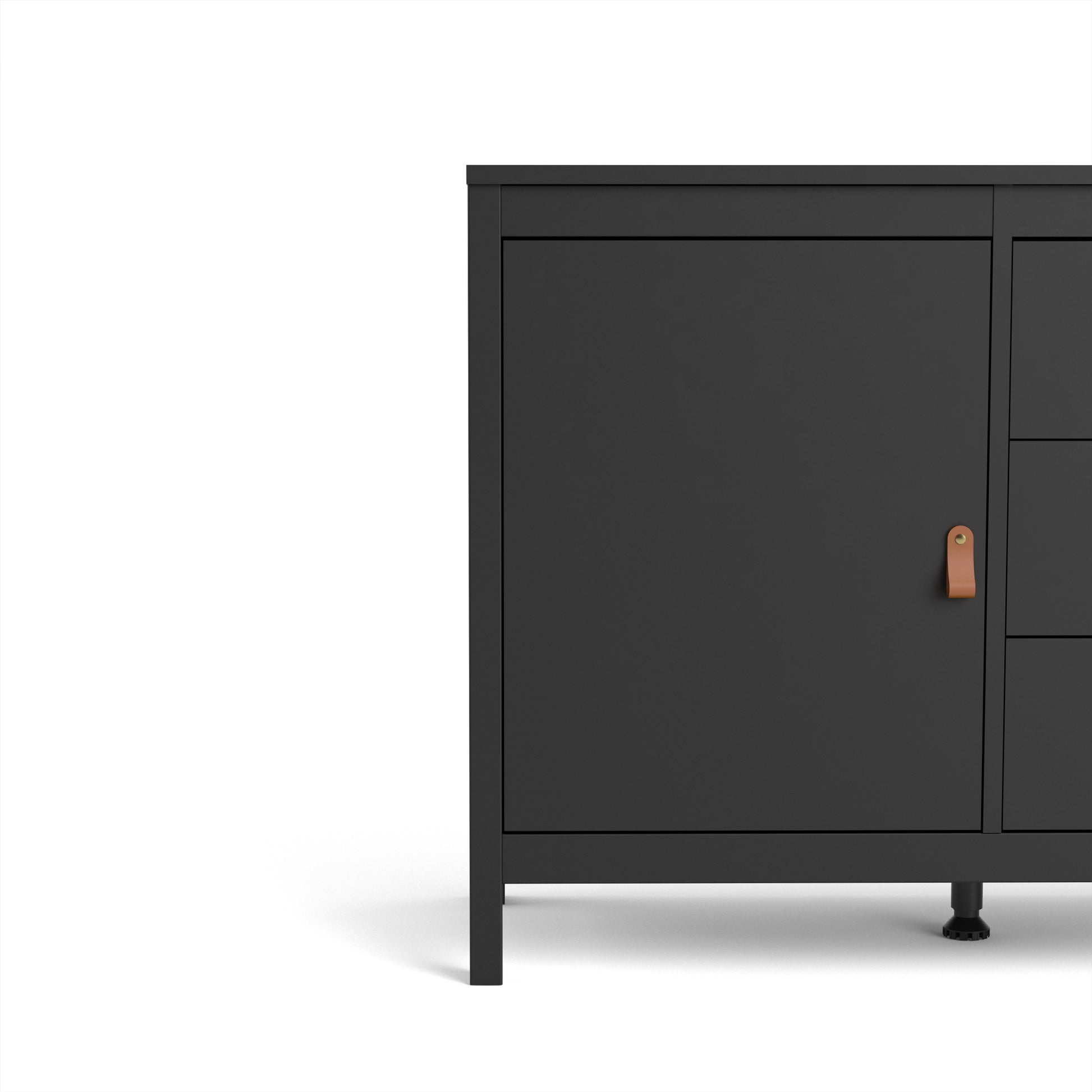 Barcelona  Sideboard 2 doors + 3 drawers in Matt Black